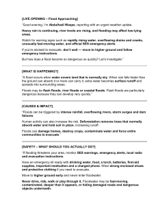 Flood Safety and Awareness Report