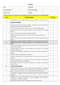 Food Safety Audit Checklist for Catering Businesses