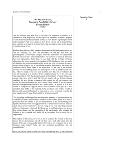 Keynes: Economic Possibilities for Our Grandchildren (1930)