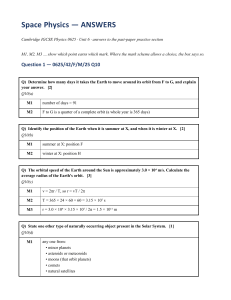 Cambridge IGCSE Physics Answers: Space Physics