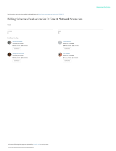 Billing Schemes Evaluation for Different Network Scenarios
