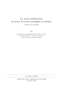 Les savoirs fondamentaux : r&eacute;enseigner pour l'avenir scientifique et technique