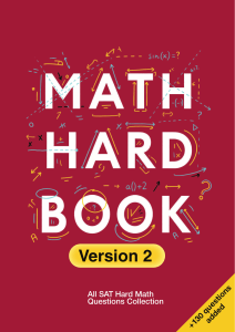 SAT Math Hard Book: Challenging Practice Questions