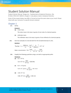 Fundamentals of Analytical Chemistry - Student Solution -- Douglas A  Skoog, Donald M  West, F  James Holler, Stanley -- 10, 2022 -- CENGAGE Learning -- isbn13 9780357450550 -- 013e11a6c37f925589f26971da11c86f -- Anna&rsquo;s Archive