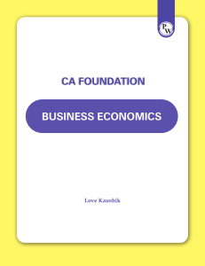 CA Foundation Business Economics Concept Book by Love Kaushik