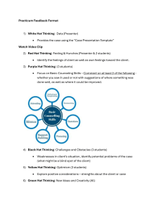 Practicum Feedback Format: Counseling Skills Guide
