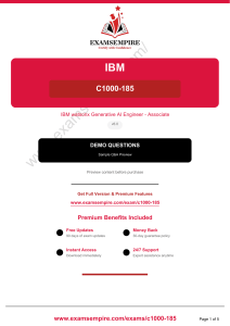 IBM C1000-185 Demo Questions | watsonx Generative AI Engineer Associate