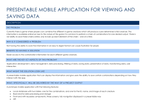 Mobile App Project Proposal: Creature Data Management