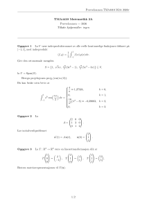 Pr&oslash;veeksamen TMA4410 Matematikk 2A 2026