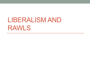 Liberalism and Rawls: Political Philosophy Overview