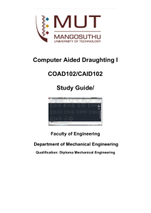 Computer Aided Draughting I Study Guide MUT