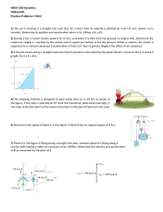 MECH 320 Dynamics Midterm 1 Practice Problems