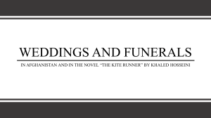 Weddings & Funerals in Afghanistan & The Kite Runner