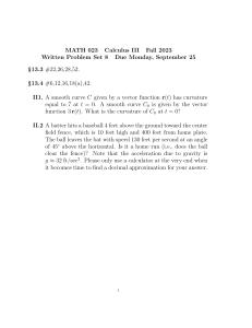 MATH 023 Calculus III Problem Set 8