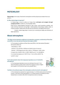 Meteorology for Pilots: Atmosphere & Weather Basics