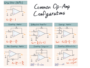 Configura&ccedil;&otilde;es Comuns de Op-Amp: Seguidor de Tens&atilde;o, Amplificador Inversor, Amplificador Somador