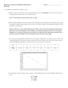 MTH 161 Homework 5: Discrete Probability Distributions