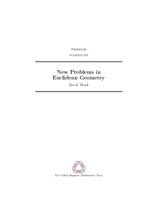 New Problems in Euclidean Geometry by David Monk