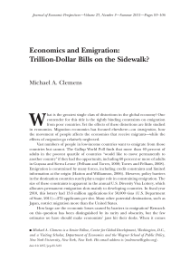 Economics of Emigration: Global Gains from Reducing Migration Barriers