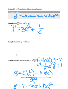Differentiation of Logarithmic Functions - Calculus Examples