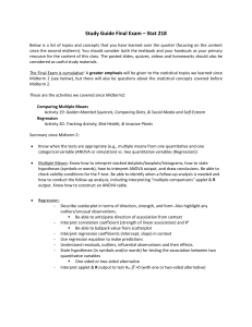 Stat 218 Final Exam Study Guide