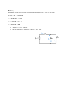 Electrical Circuits Problem Set: Inductor Analysis
