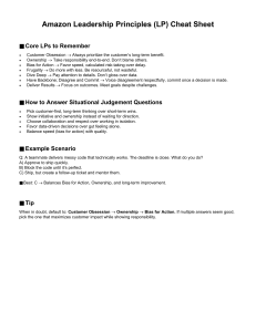 Amazon Leadership Principles Cheat Sheet