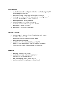 General Science Quiz: Easy, Average, Difficult Questions