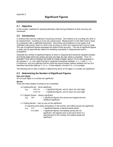 Significant Figures Appendix: Rules, Calculations, and Examples