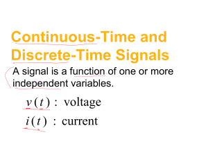 Continuous-Time and Discrete-Time Signals