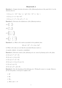 Math Homework 2: Directional Derivatives & Matrices