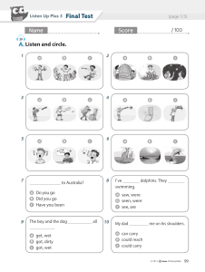 Listen Up Plus 3 Final Test - English Listening Assessment