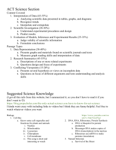 ACT Science Section Study Guide: Content & Topics