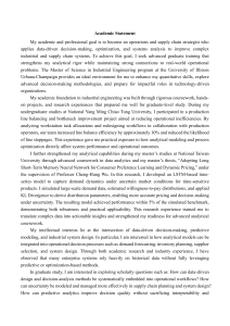Academic Statement for UIUC MSIE Program
