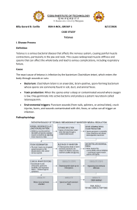 Tetanus Case Study: Nursing Management and Pathophysiology