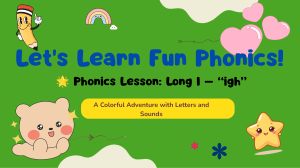Fun Phonics Lesson: Long I 'igh' for Kids