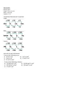 Mathematics Workbook: Metric Units & Geometry