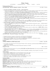 Nitin Yadav Software Engineer Resume