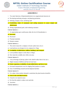 NPTEL Principles of Industrial Engineering Assignment 3
