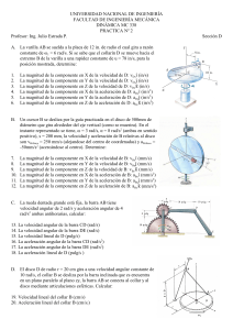 Practica 2 Dinamica MC 338 - Problemas de Velocidad y Aceleracion
