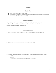 Chapter 3 Chemistry Problems: Stoichiometry & Formulas