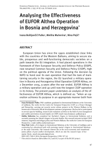 EUFOR Althea Effectiveness in Bosnia: EU CSDP Analysis