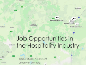 Job Opportunities in Hospitality Industry Career Assignment