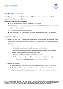 KTH Database Technology Homework 1 Overview