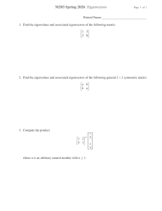 Linear Algebra: Eigenvectors Worksheet - M203 Spring 2026