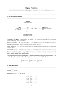 Sigma Notation: Parts, Examples, and Rules for Summation