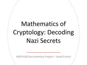 Mathematics of Cryptology: Decoding Nazi Secrets