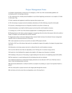 Project Management Notes: Key Concepts & Estimates
