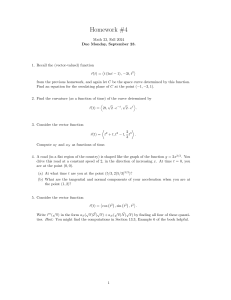 Math 23 Homework #4: Vector Calculus Problems
