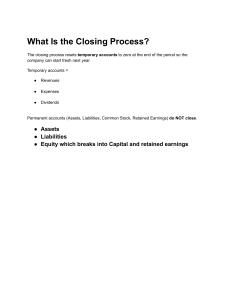 What Is the Closing Process in Accounting?